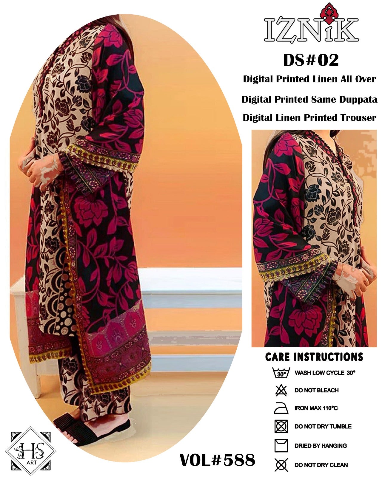 🍁 Iznik 🍁 | 3PC Unstitched Linan Suits | Elegance Wear