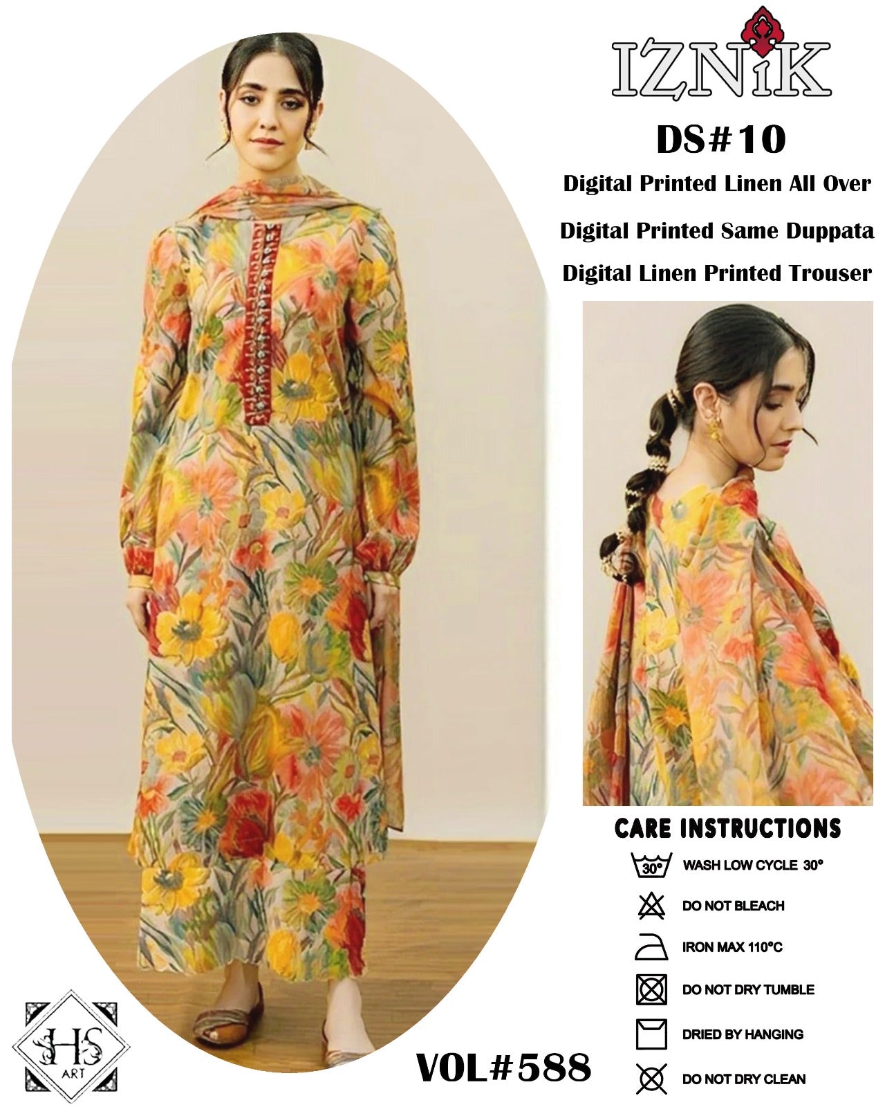 🍁 Iznik 🍁 | 3PC Unstitched Linan Suits | Elegance Wear