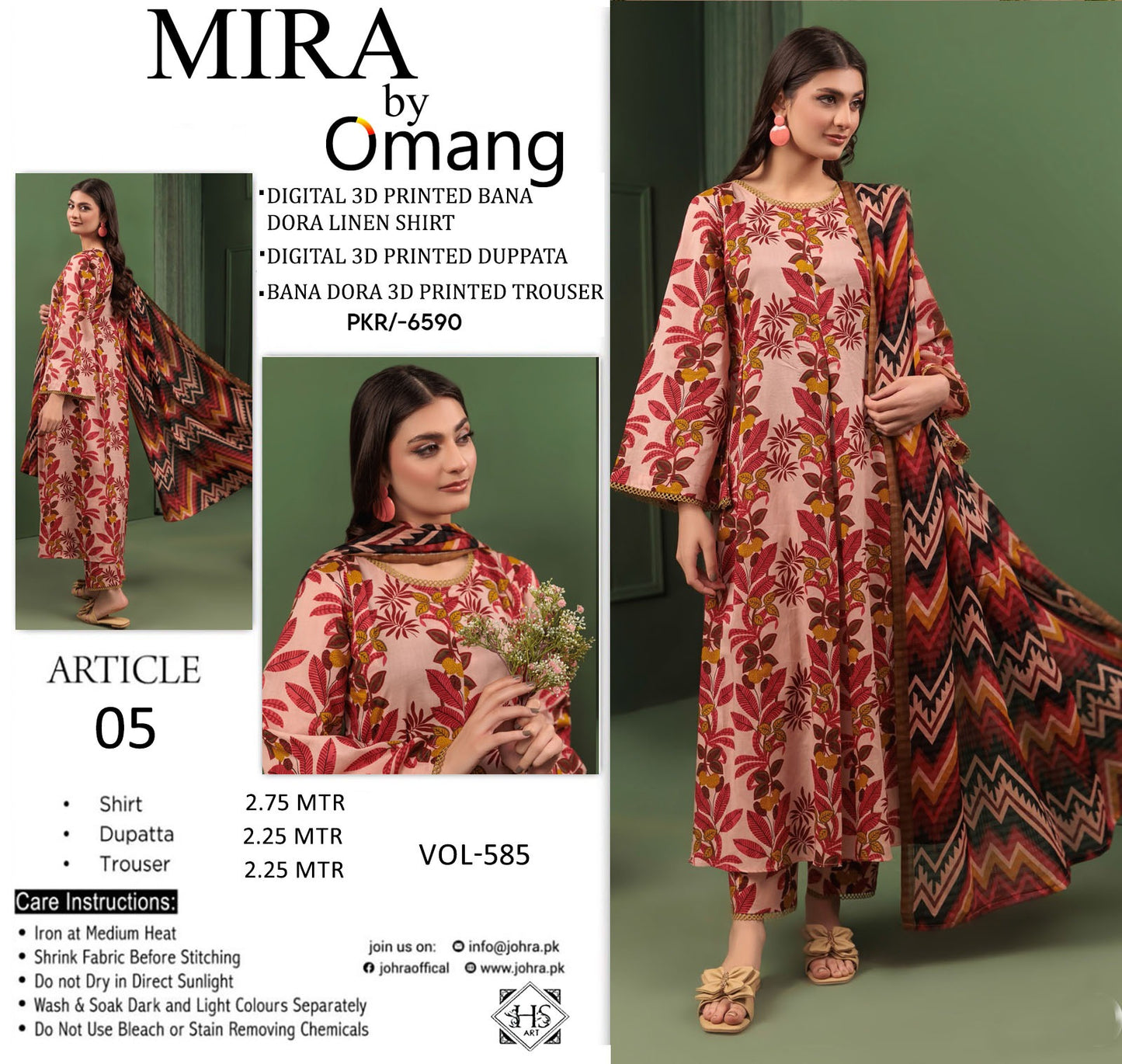 🌾 Mira By Omang 🌾 | 3PC Linen Suits | Bana Dora