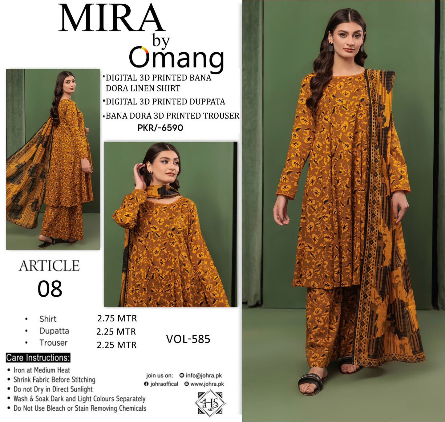 🌾 Mira By Omang 🌾 | 3PC Linen Suits | Bana Dora