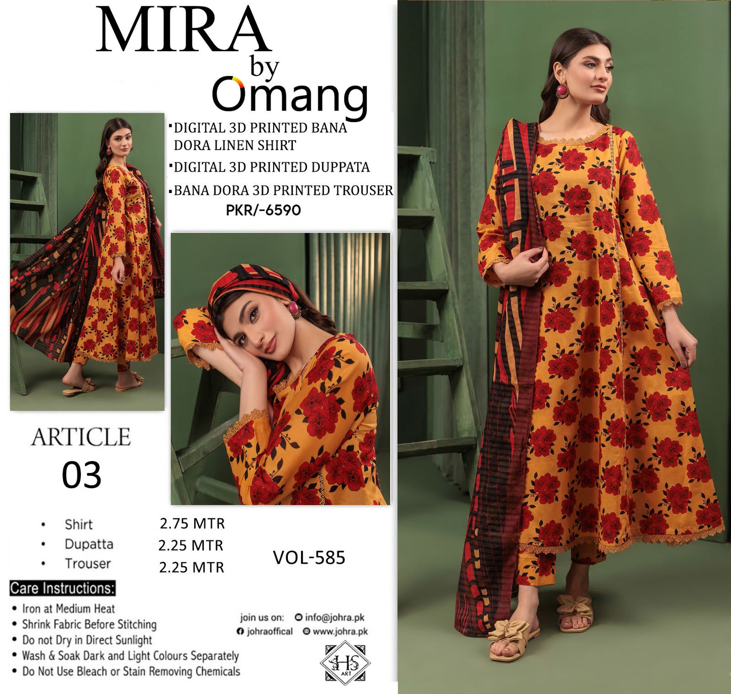 🌾 Mira By Omang 🌾 | 3PC Linen Suits | Bana Dora